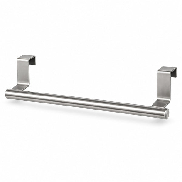 Toalheiro sem Furo de Parede 24 cm para Banheiro e Porta de Armário, vista frontal em fundo branco