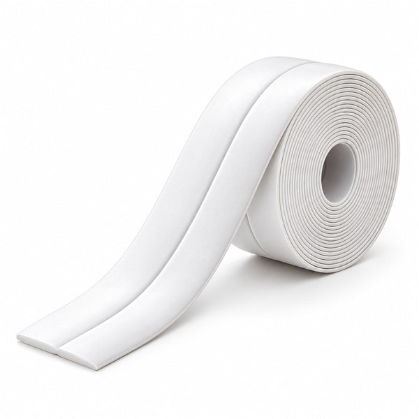 Fita de Vedação para Pia Autoadesiva de PVC 320 x 2,2 cm, vista frontal em fundo branco