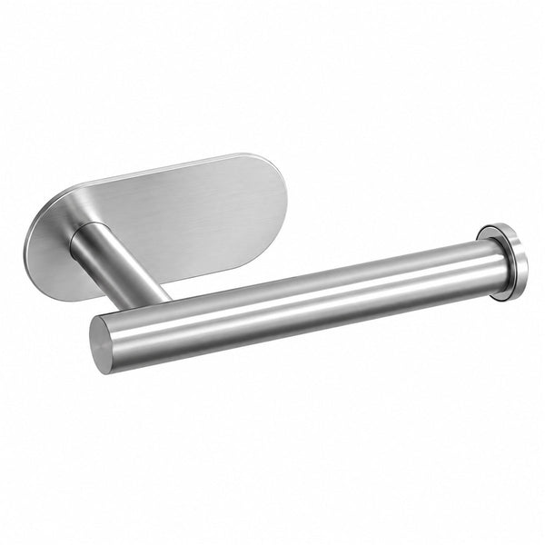 Suporte para Papel Higiênico em Inox 304 Adesivo, sem Furar, vista frontal em fundo branco
