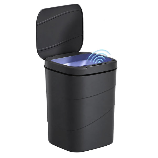 Lixeira Automática com Sensor 13 Litros e Fechamento Silencioso, vista frontal em fundo branco