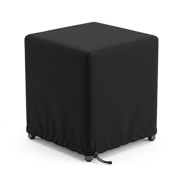 Capa para banqueta impermeável de 40 x 40 x 40 cm para área externa, vista frontal em fundo branco