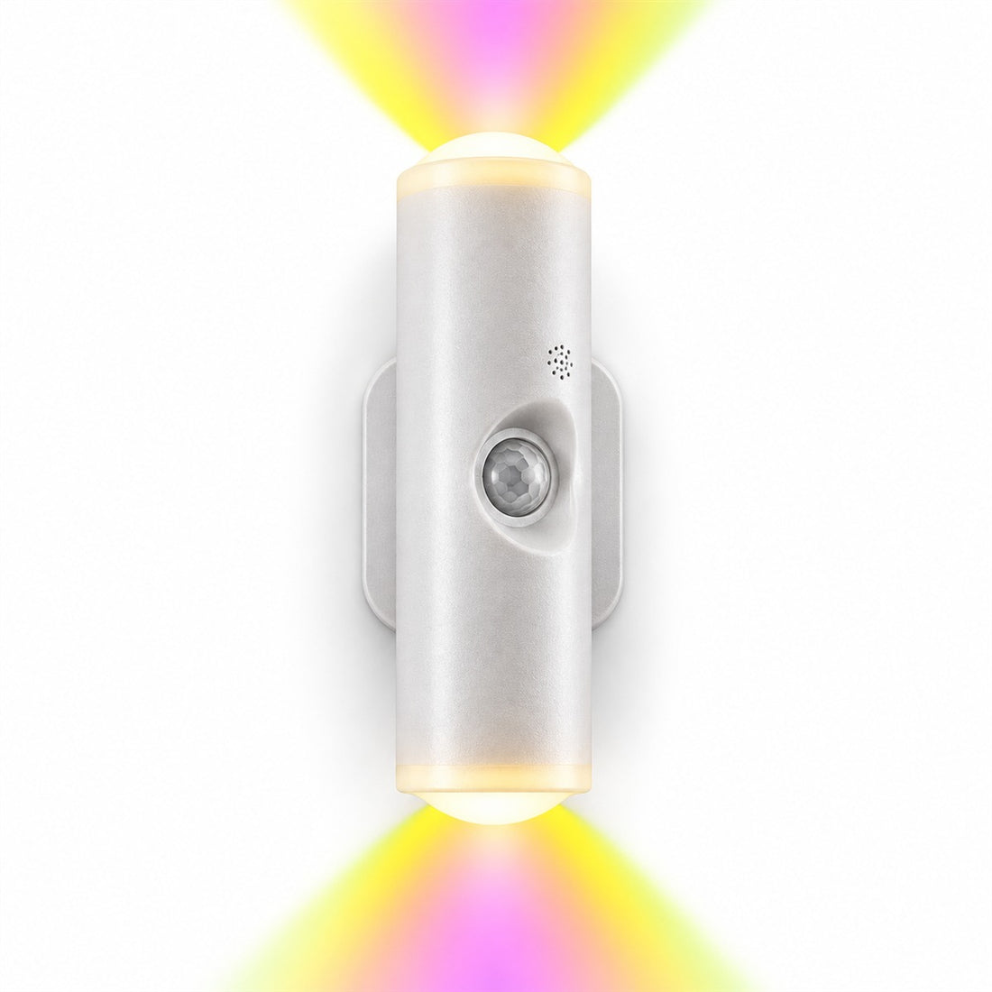 Arandela recarregável com sensor de movimento para corredor e closet, vista frontal em fundo branco
