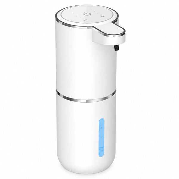 Dispenser Automático de Sabonete em Espuma de Parede Recarregável, vista frontal em fundo branco