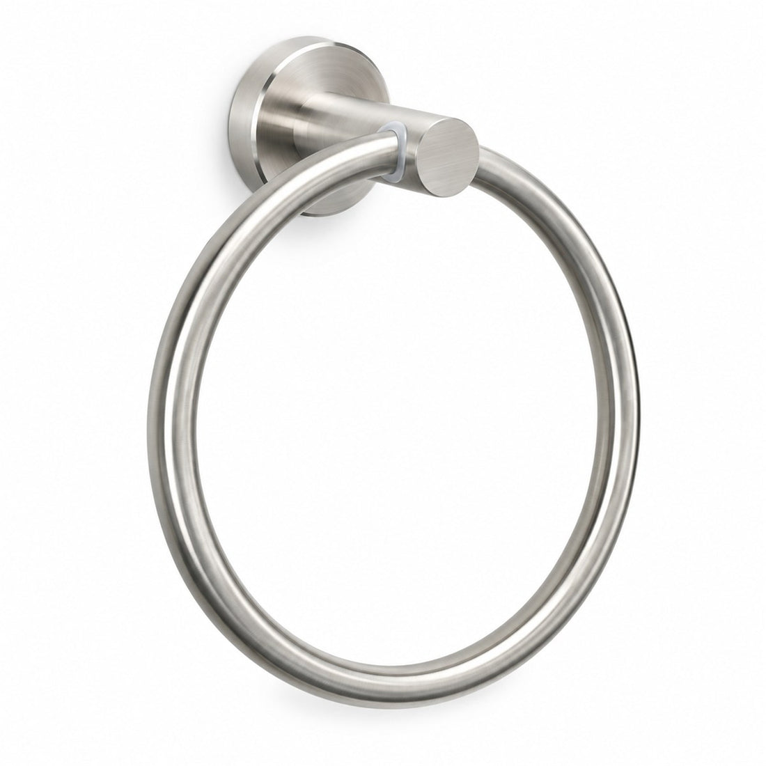 Argola Porta Toalha de Aço Inox 304 para Toalha de Rosto e Lavabo, vista frontal em fundo branco