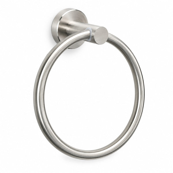 Argola Porta Toalha de Aço Inox 304 para Toalha de Rosto e Lavabo, vista frontal em fundo branco