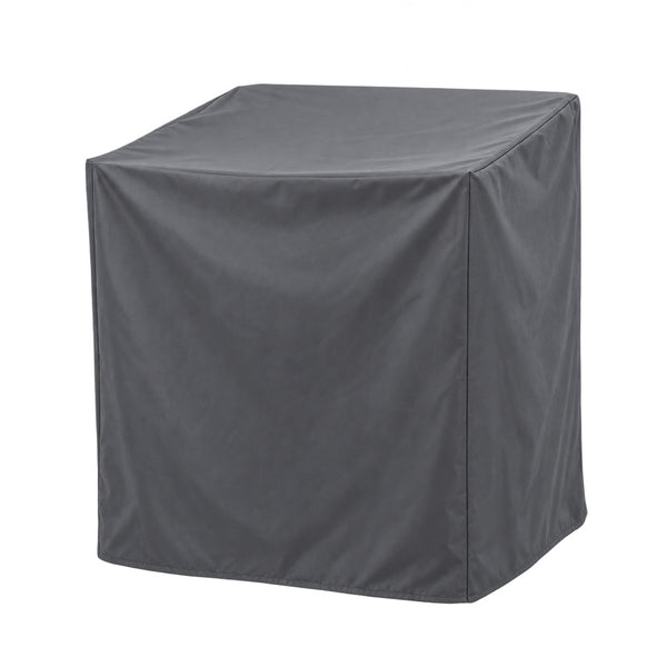 Capa para cadeira de jardim empilhada impermeável 80 x 80 x 80 cm, vista frontal em fundo branco