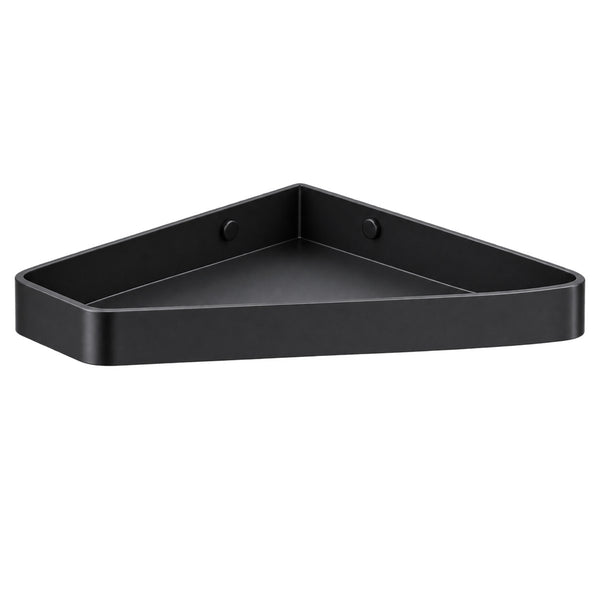 Organizador de canto para banheiro em alumínio 30 cm sem furar, vista frontal em fundo branco