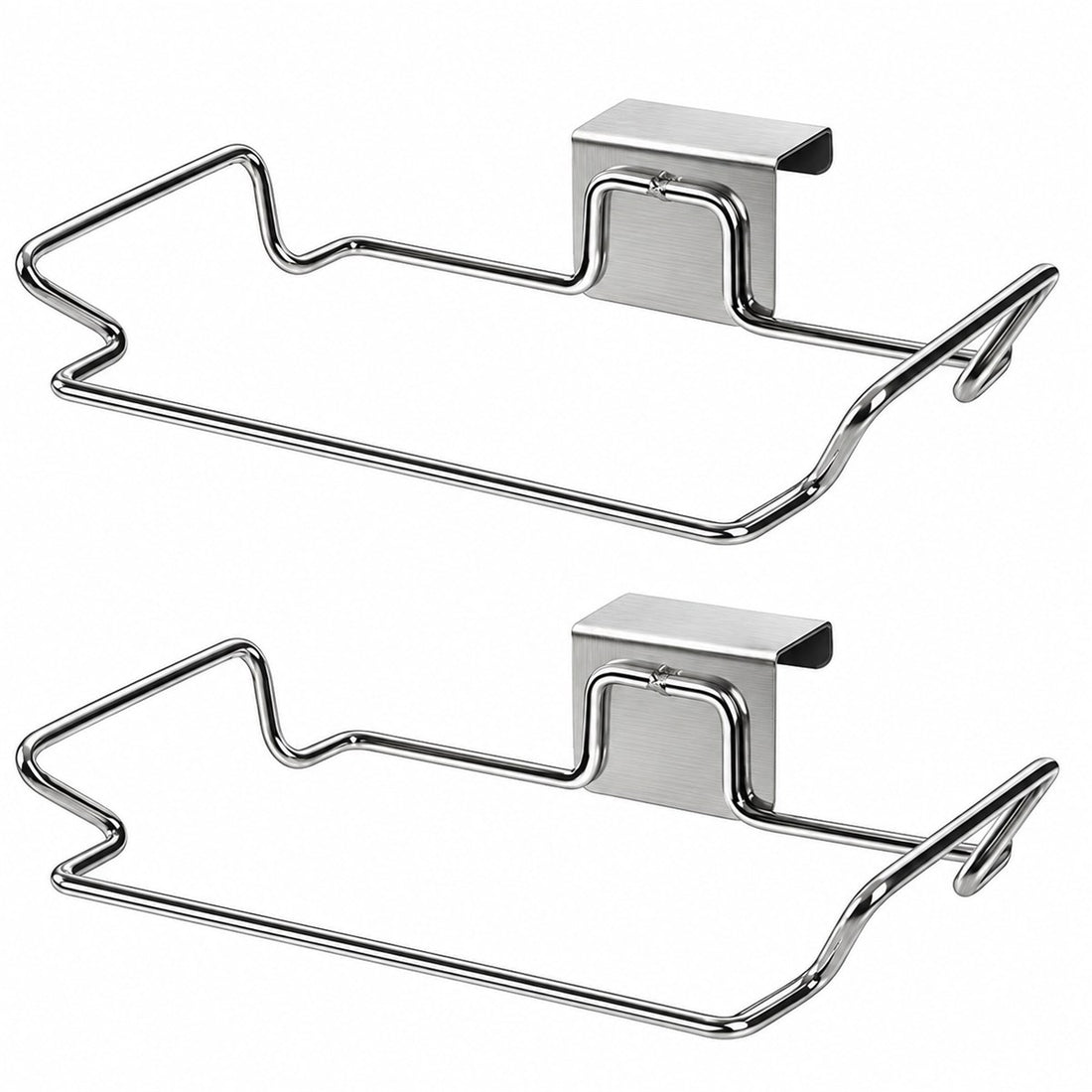 Lixeira para Porta de Armário em Aço Inox para Cozinha, vista em ângulo 3/4