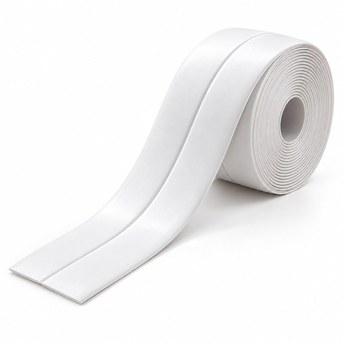 Fita de Vedação para Pia Autoadesiva de PVC 320 x 2,2 cm, vista em ângulo 3/4
