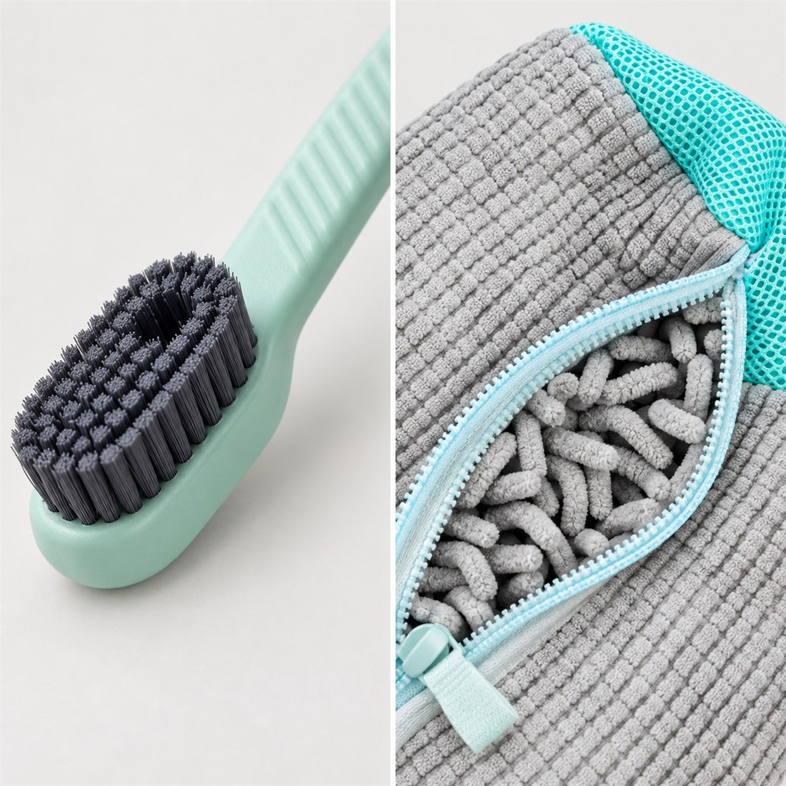 Kit Limpa Tênis com Bolsa de Lavagem para Máquina — 2 Peças, detalhe do acabamento