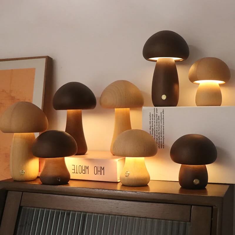 Luminária LED de mesa formato cogumelo, foto 7 da galeria