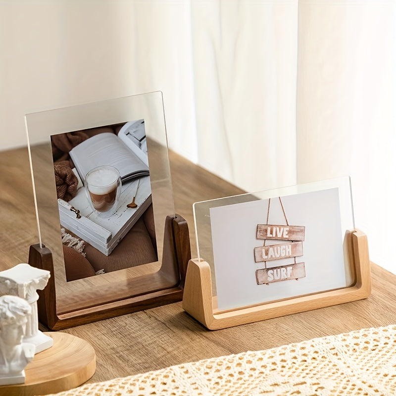 Porta-retrato de mesa em U de madeira, foto 4 da galeria