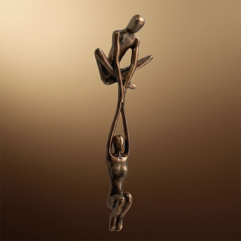 Estatueta decorativa de casal em resina, foto 5 da galeria