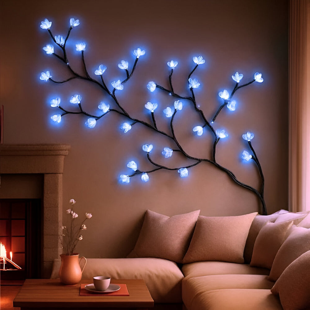Luminária decorativa de parede em galho com LED, foto 3 da galeria