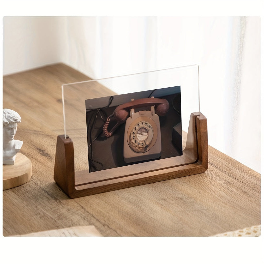 Porta-retrato de mesa em U de madeira, foto 6 da galeria