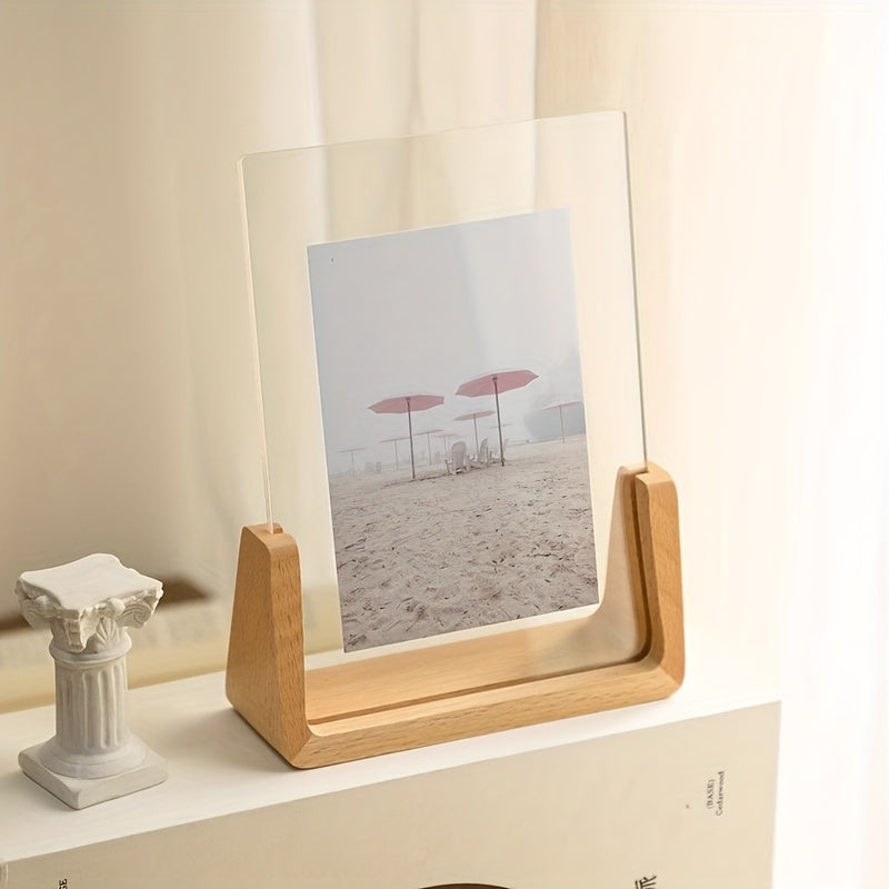 Porta-retrato de mesa em U de madeira, foto 3 da galeria